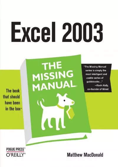 (READ)-Excel the Missing Manual