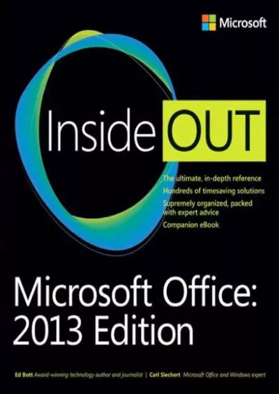 (READ)-Microsoft Office Inside Out: 2013 Edition
