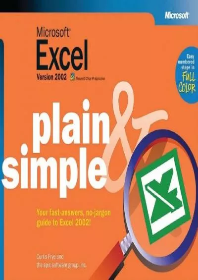 (READ)-Microsoft® Excel Version 2002 Plain & Simple