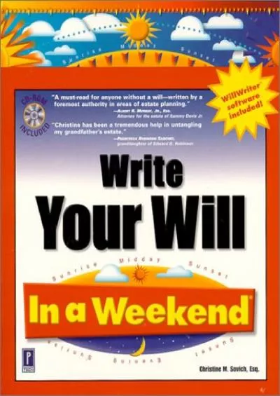 (EBOOK)-Write Your Will In a Weekend