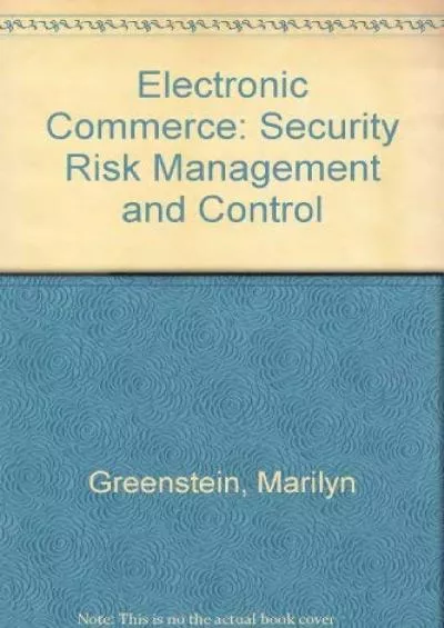 (READ)-Electronic Commerce: Security Risk Management and Control