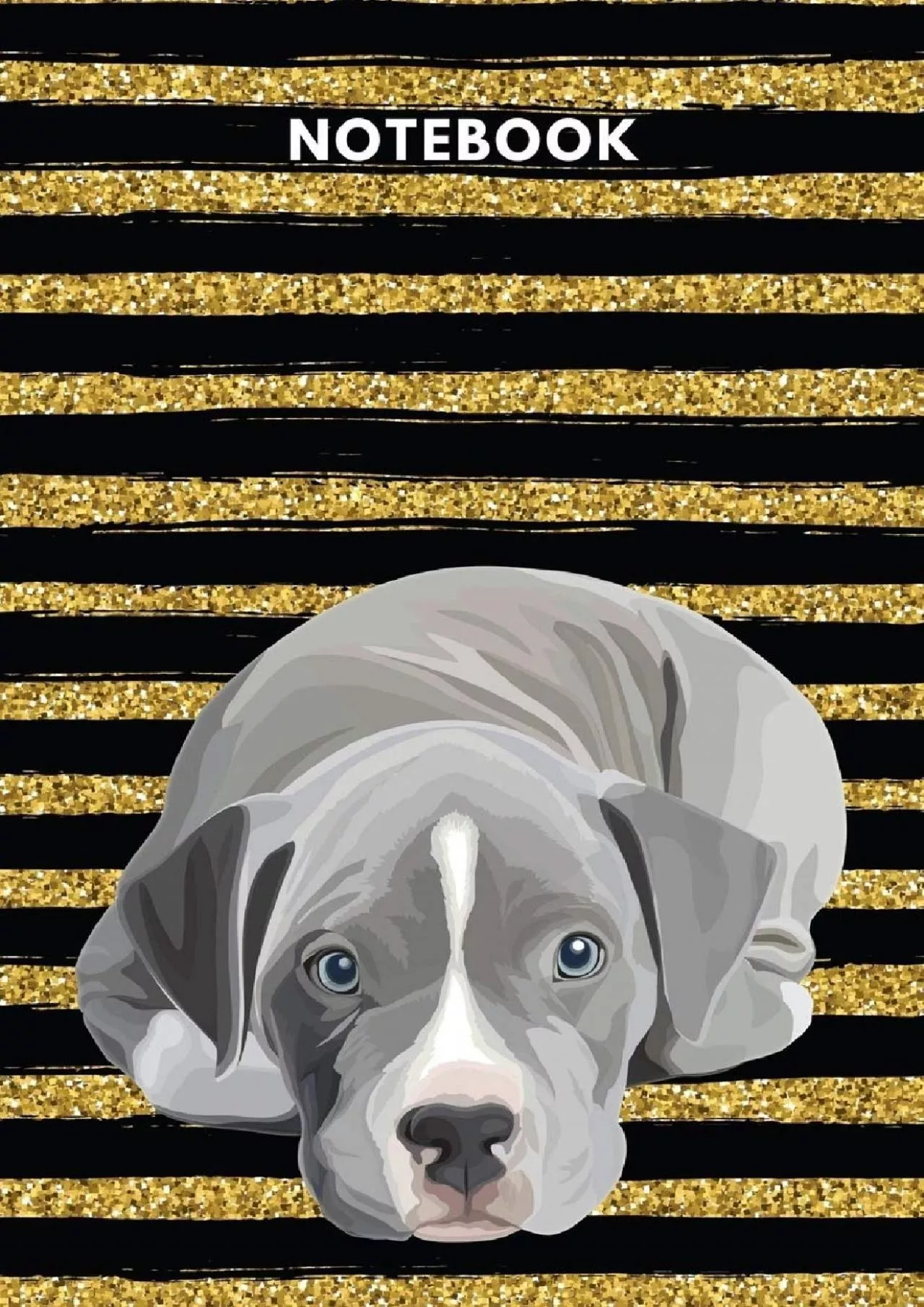 (BOOK)-Notebook: Realistic Pitbull Blank Lined Journal To Write In For Notes, Ideas, Diary,