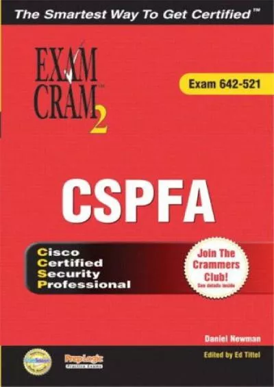 [BEST]-Ccsp Cspfa Exam Cram 2 Exam Cram 642-521: Exm 642-521