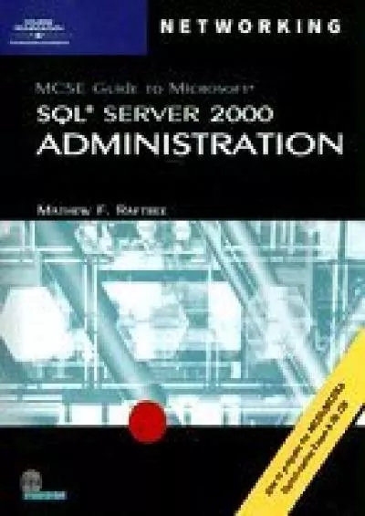 [eBOOK]-MCSE Guide to MS SQL Server 2000 Administration