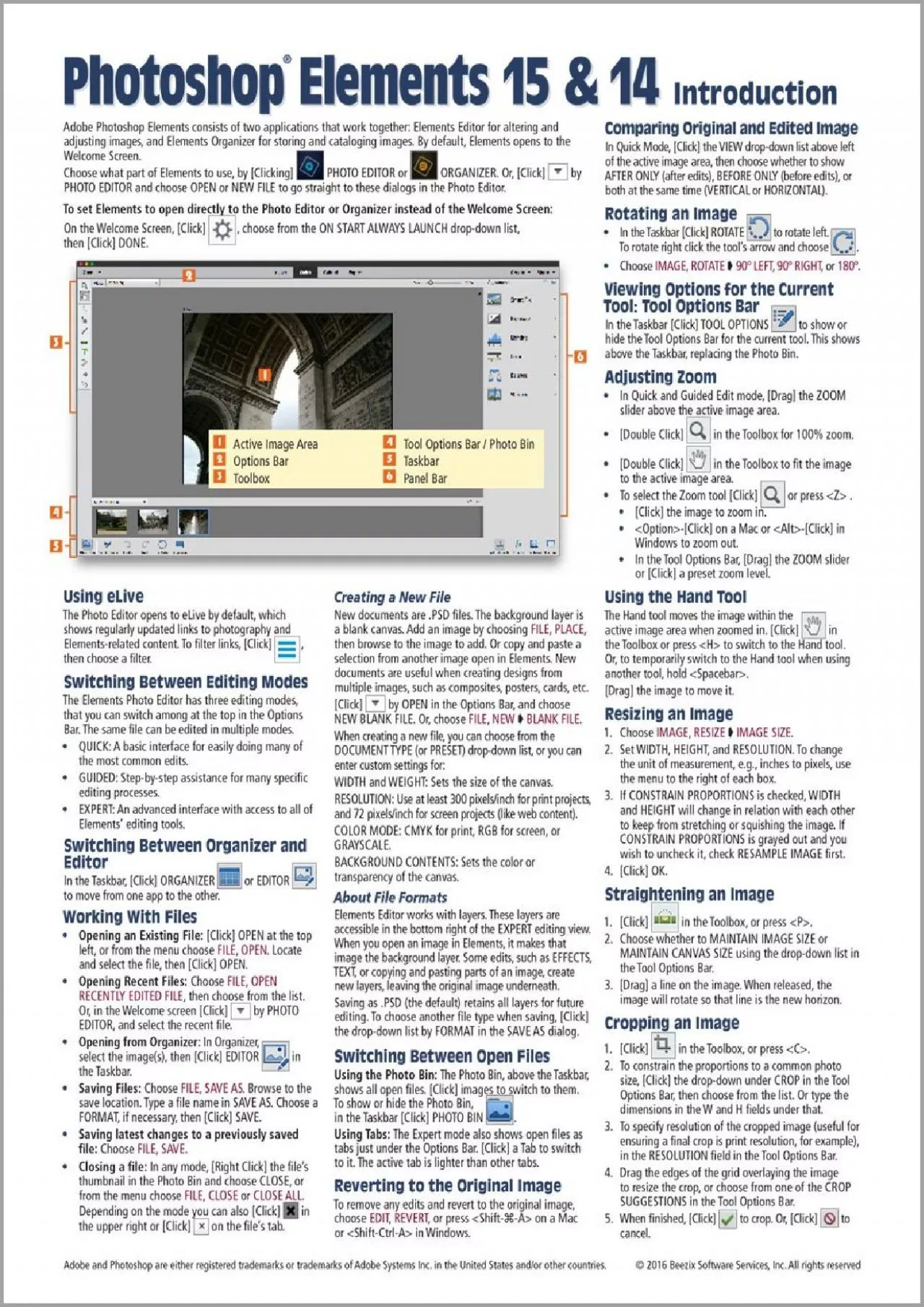 (BOOS)-Adobe Photoshop Elements 15 (and 14) Introduction Quick Reference Guide (Cheat