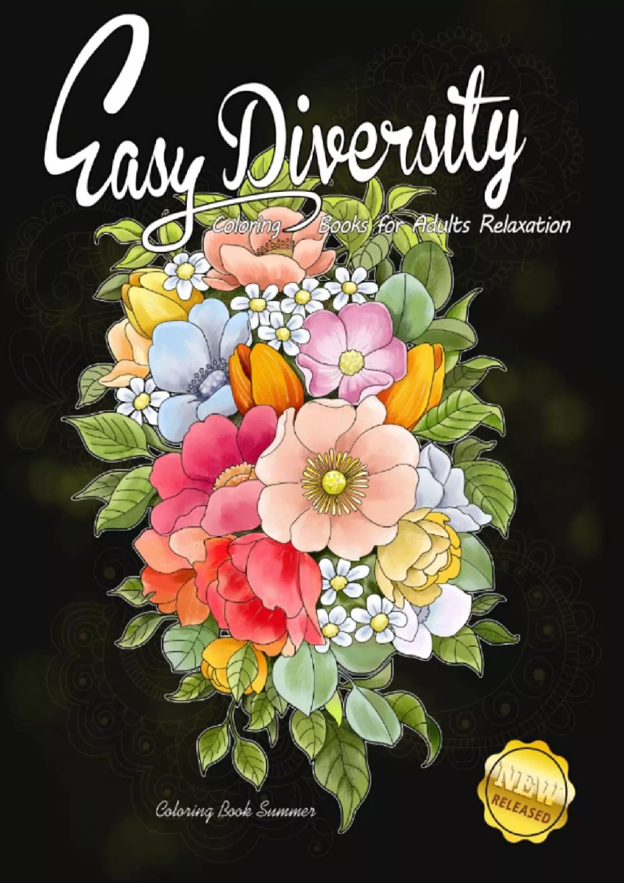 PDF-(READ)-Easy Diversity Coloring Book For Adult Relaxation: Large Print Fairy Homes, Cute