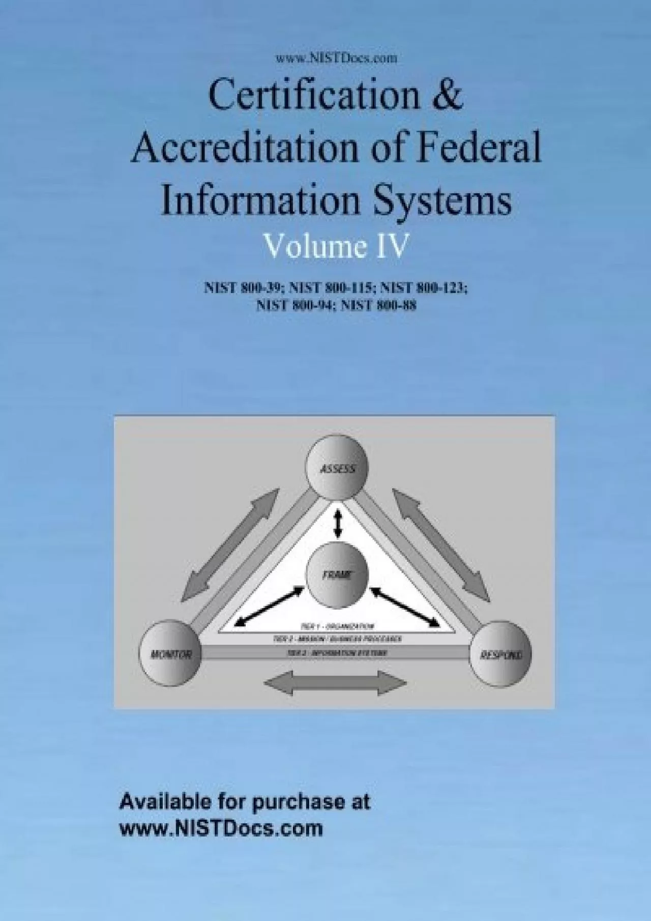 [PDF]-Certification  Accreditation of Federal Information Systems Volume IV: NIST 800-39,