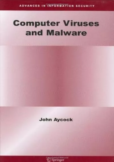 [eBOOK]-Computer Viruses and Malware (Advances in Information Security Book 22)