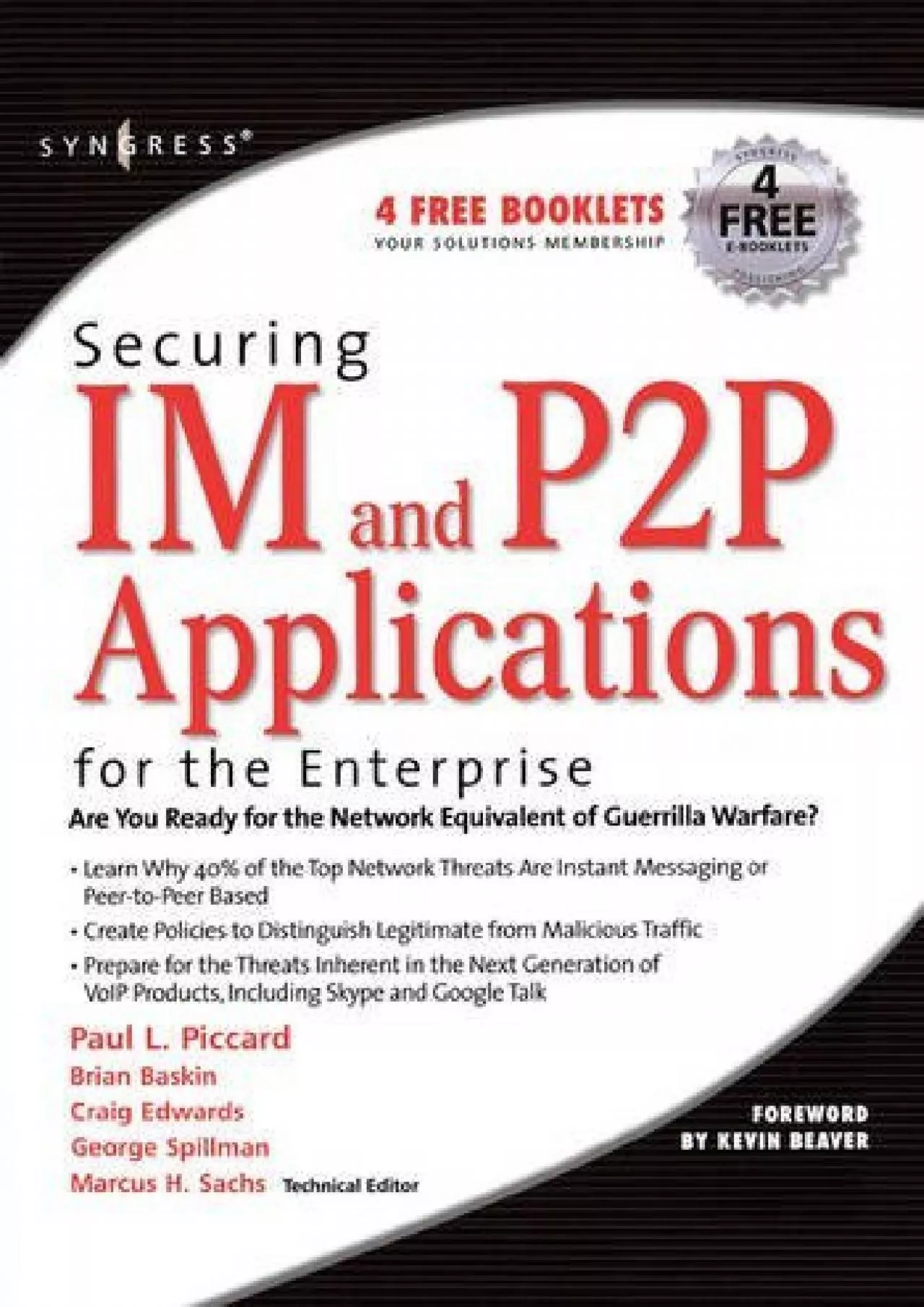 PDF-[BEST]-Securing IM and P2P Applications for the Enterprise