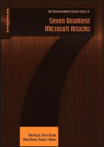 [READ]-Seven Deadliest Microsoft Attacks (Seven Deadliest Attacks)