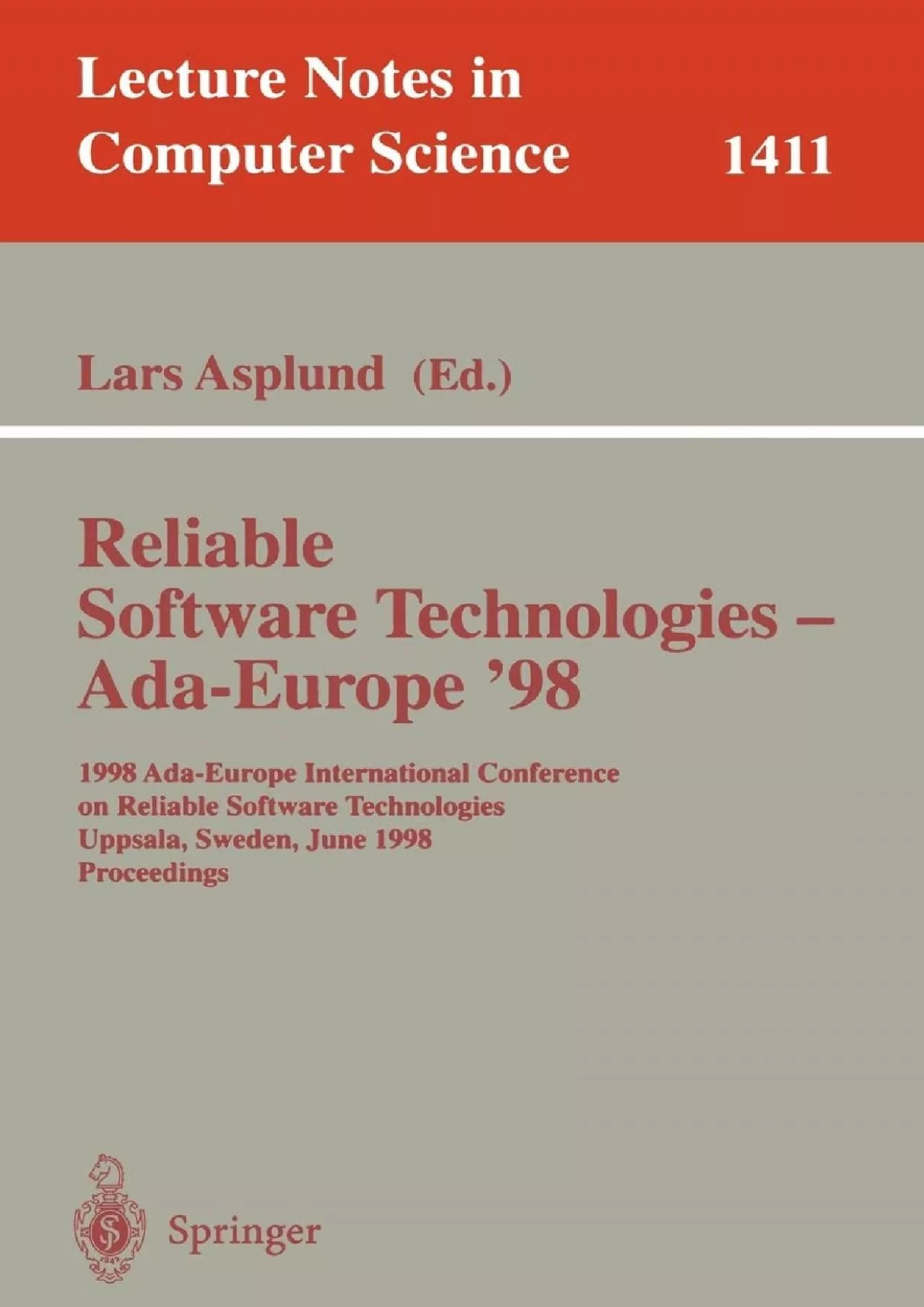 [READ]-Reliable Software Technologies - Ada-Europe \'98: 1998 Ada-Europe International