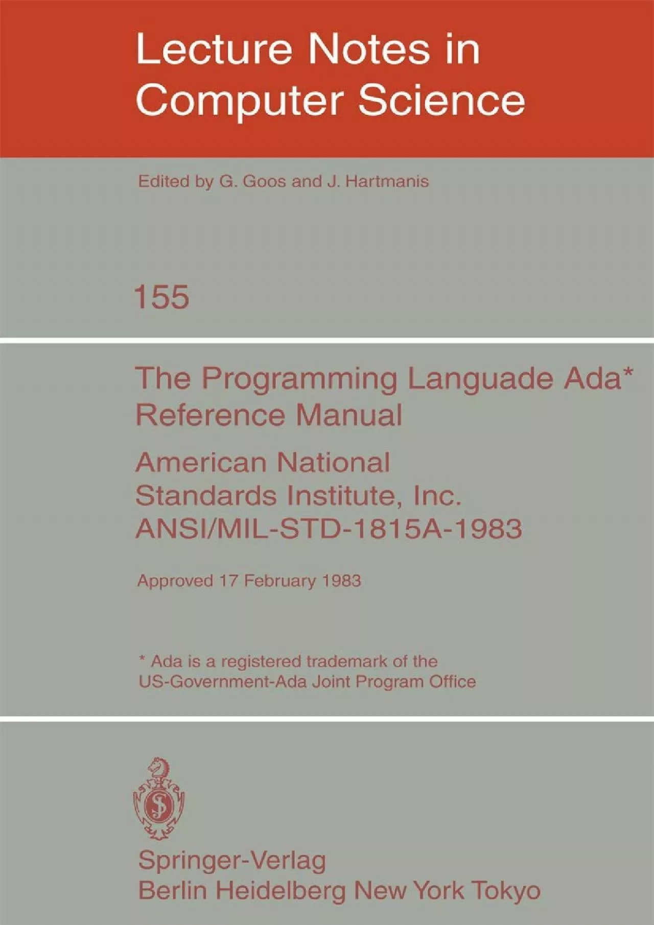 PDF-[READING BOOK]-The Programming Language Ada. Reference Manual: American National Standards