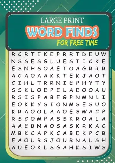 [DOWLOAD]-Large Print Word-Finds For Free Time: Word Search Puzzles Books Train Your Brain, Search  Find, Activities Workbooks For Adults