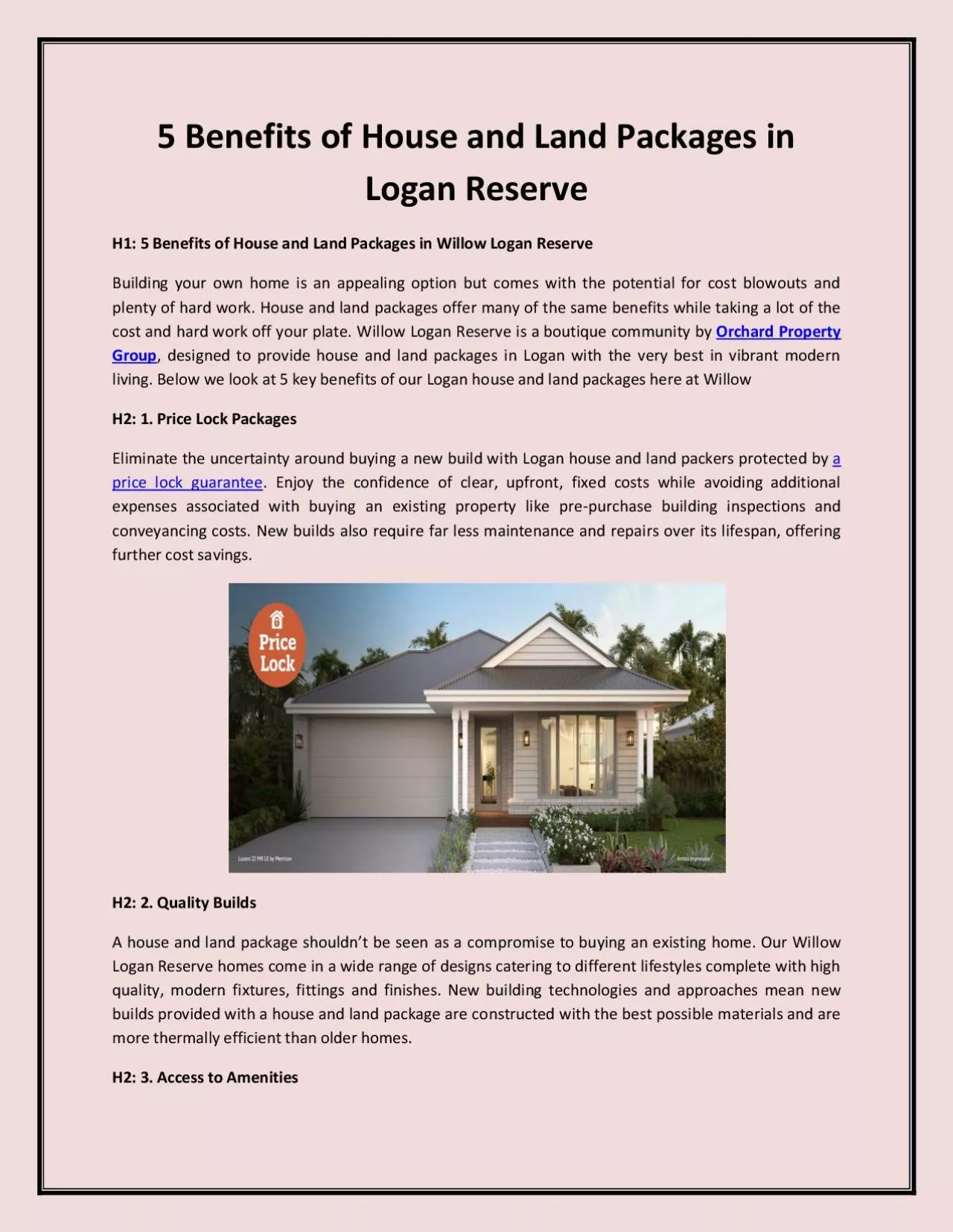 PDF-5 Benefits of House and Land Packages in Logan Reserve