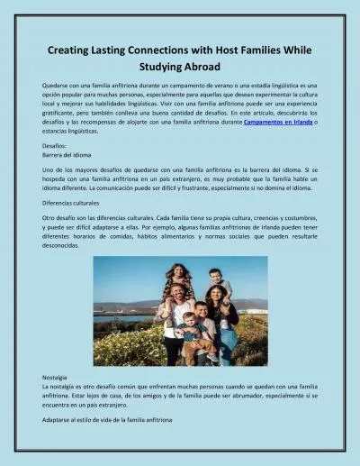 Creating Lasting Connections with Host Families While Studying Abroad