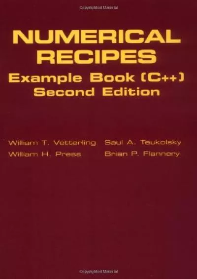 [DOWLOAD]-Numerical Recipes Example Book (C++): The Art of Scientific Computing