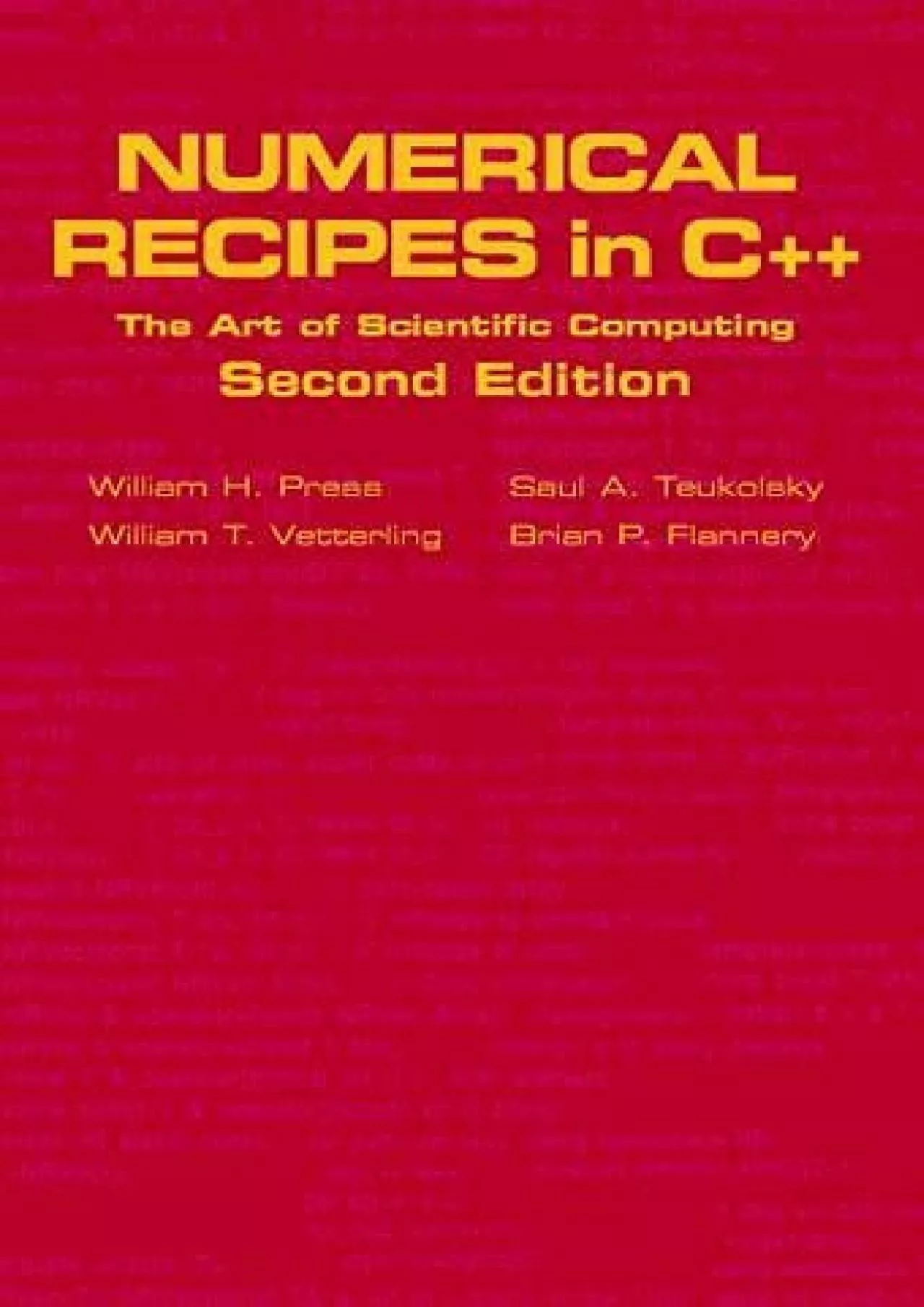 [READING BOOK]-Numerical Recipes in C++: The Art of Scientific Computing