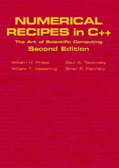 [READING BOOK]-Numerical Recipes in C++: The Art of Scientific Computing