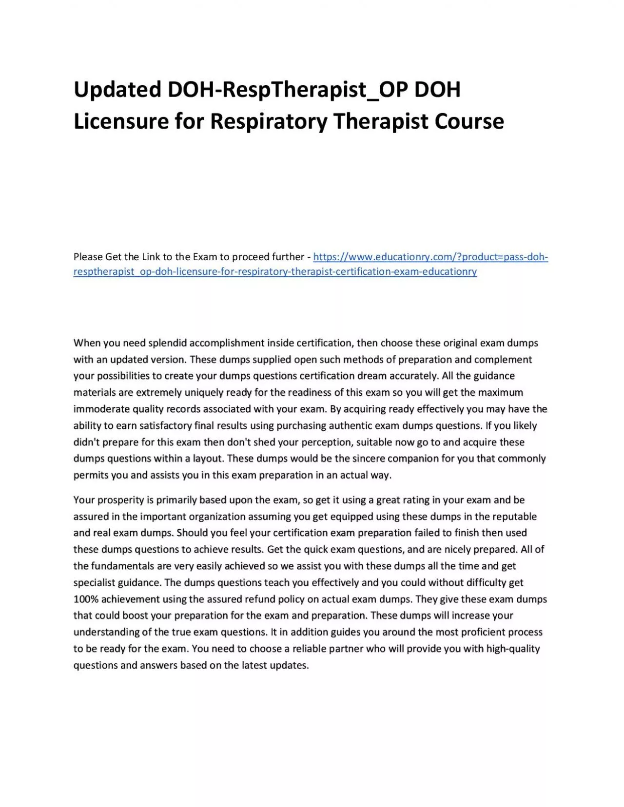 PDF-Updated DOH-RespTherapist_OP DOH Licensure for Respiratory Therapist Practice Course