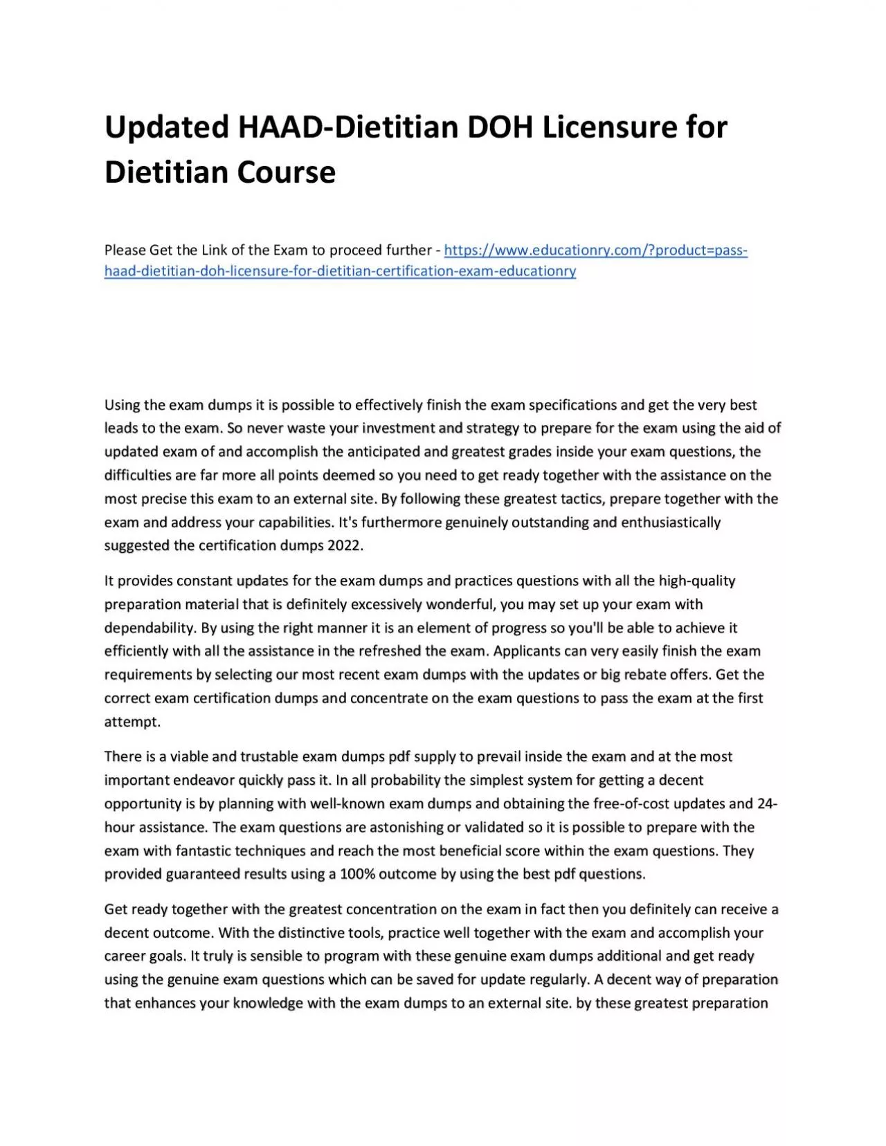 PDF-Updated HAAD-Dietitian DOH Licensure for Dietitian Practice Course