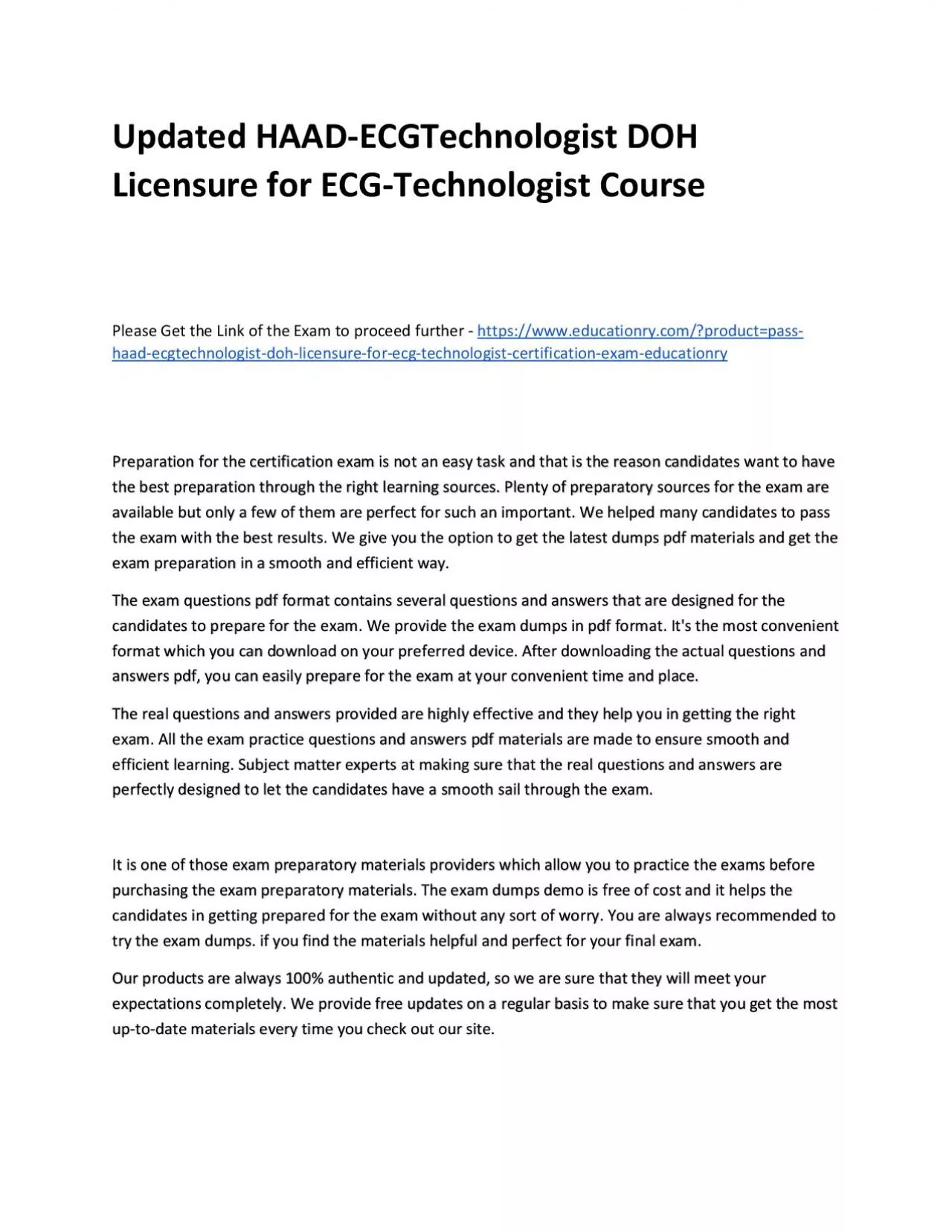 PDF-Updated HAAD-ECGTechnologist DOH Licensure for ECG-Technologist Practice Course