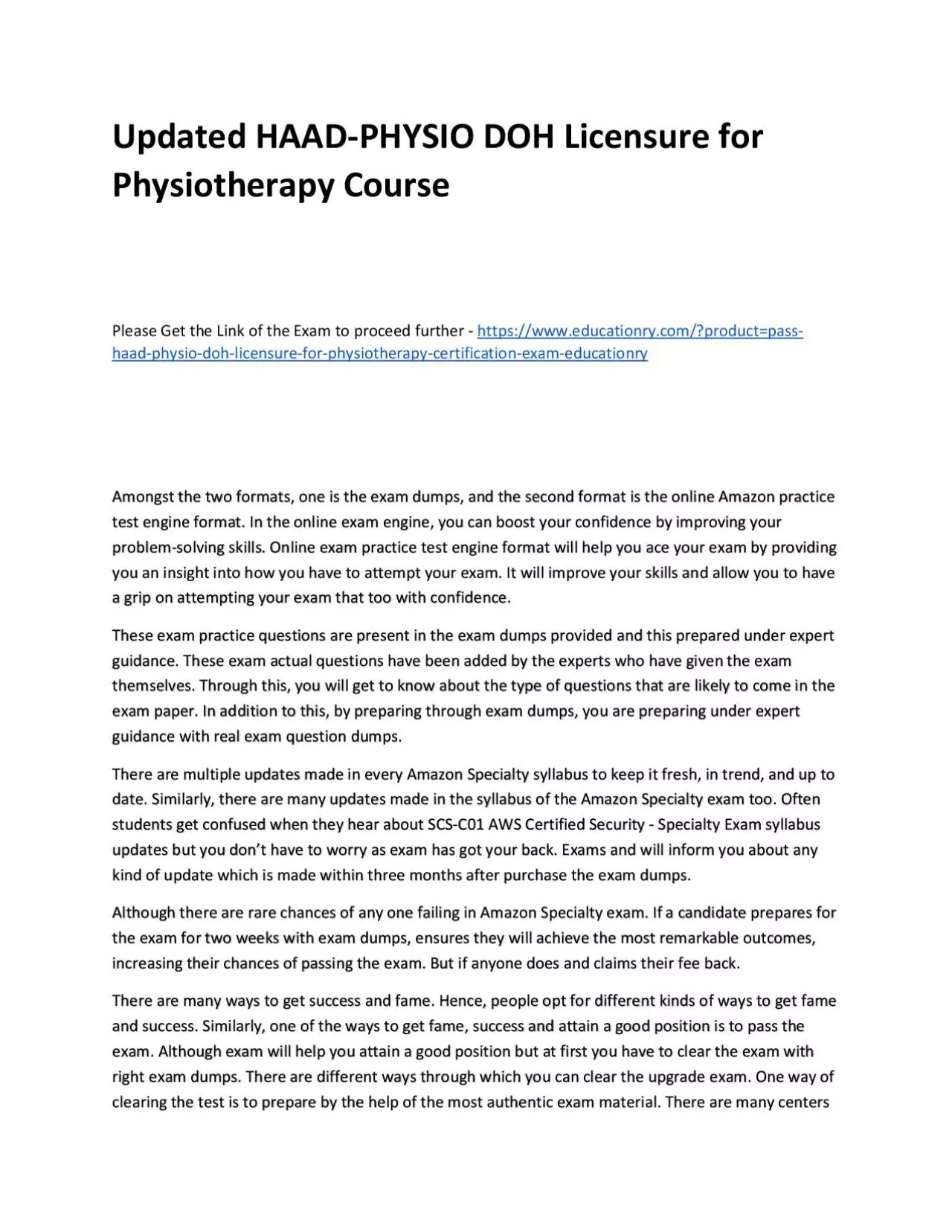 PDF-Updated HAAD-PHYSIO DOH Licensure for Physiotherapy Practice Course