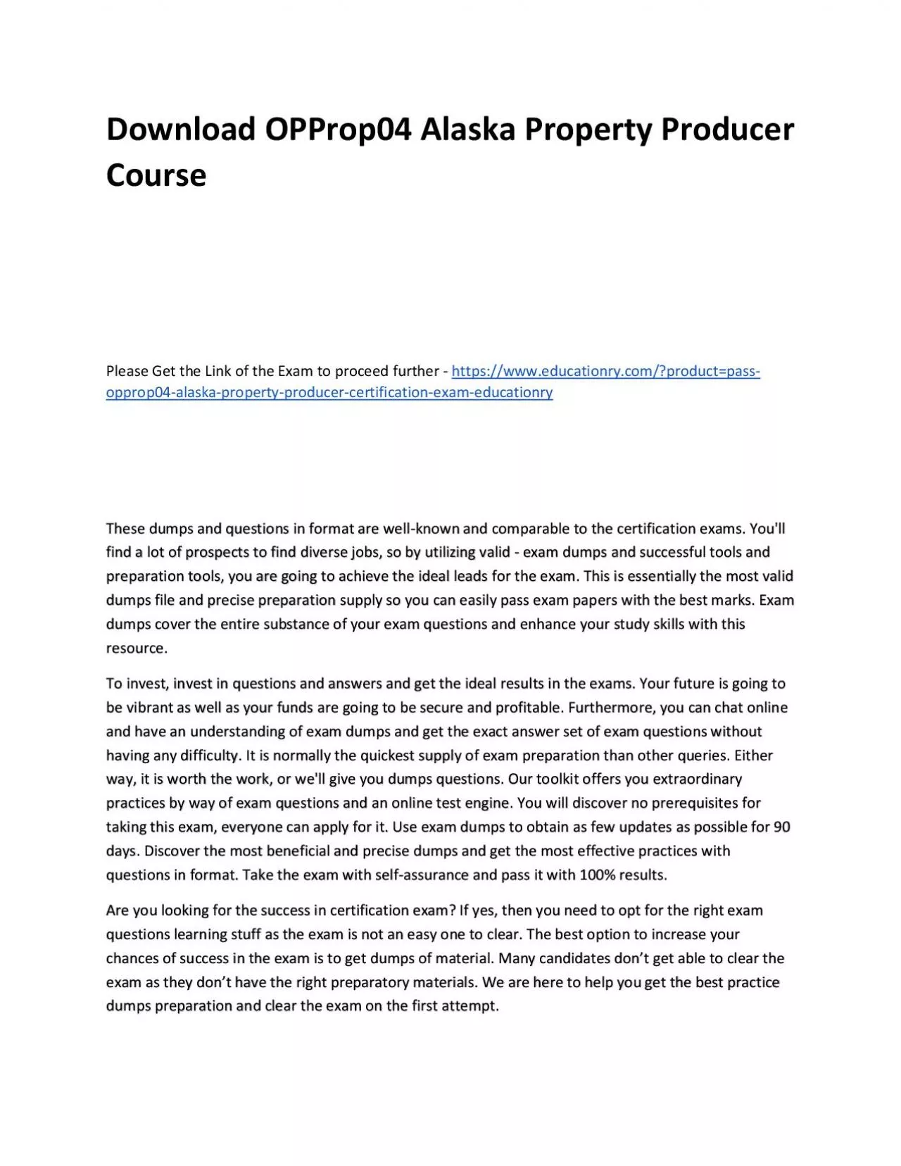 PDF-Download OPProp04 Alaska Property Producer Practice Course