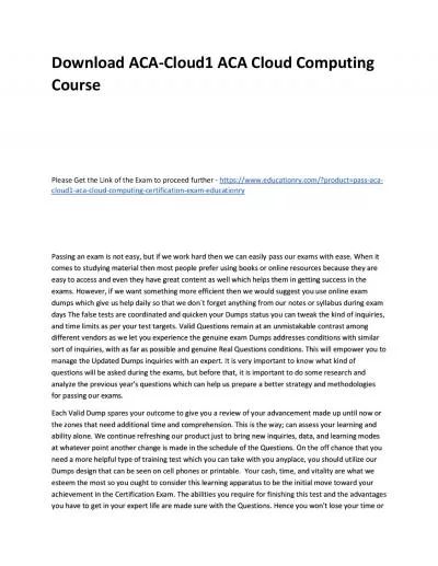 Download ACA-Cloud1 ACA Cloud Computing Practice Course