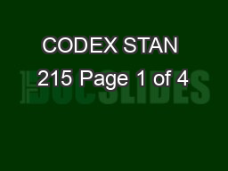 CODEX STAN 215 Page 1 of 4