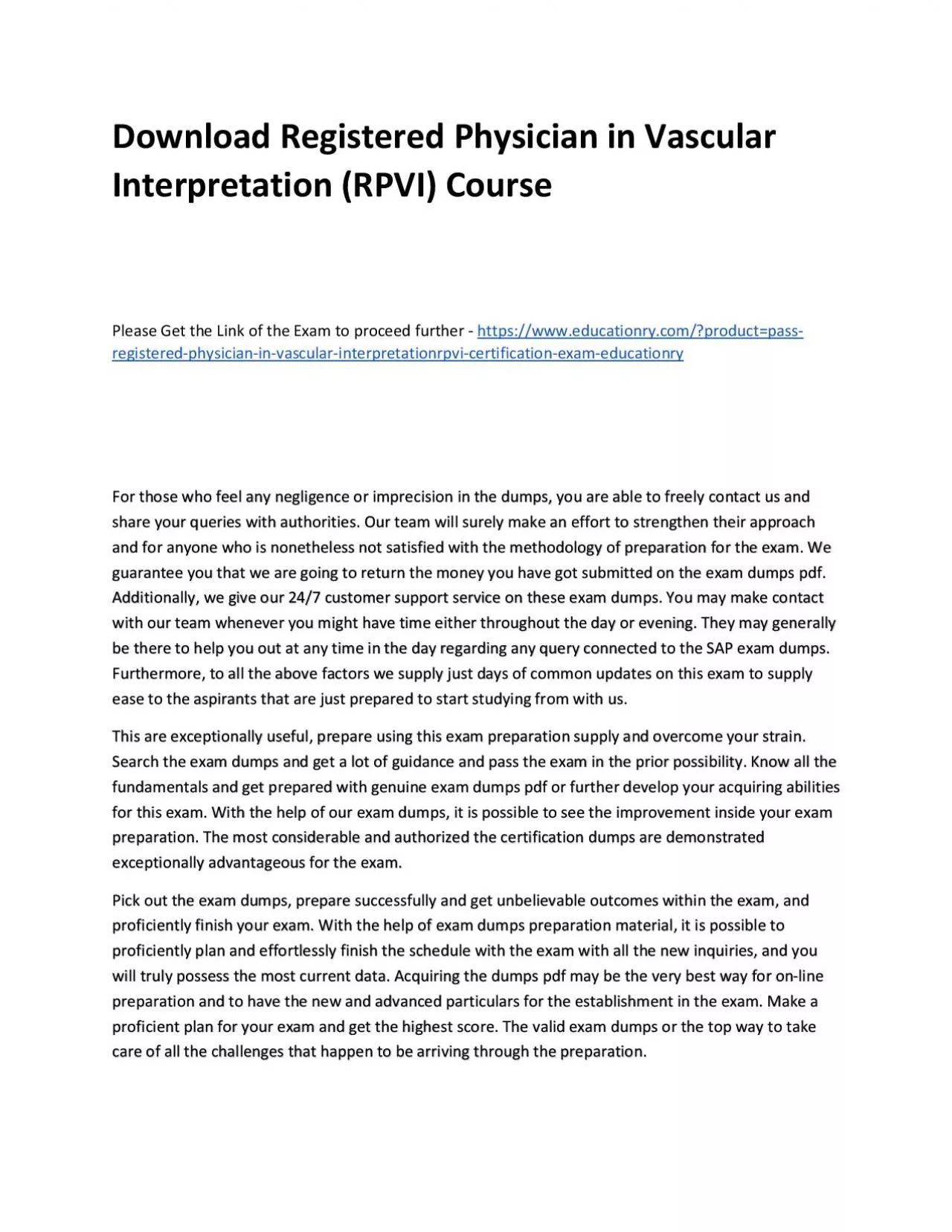 PDF-Download Registered Physician in Vascular Interpretation (RPVI) Practice Course