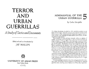 115 114 TERROR AND URIlAN GUERRILLAS pates in the struggle by construc
