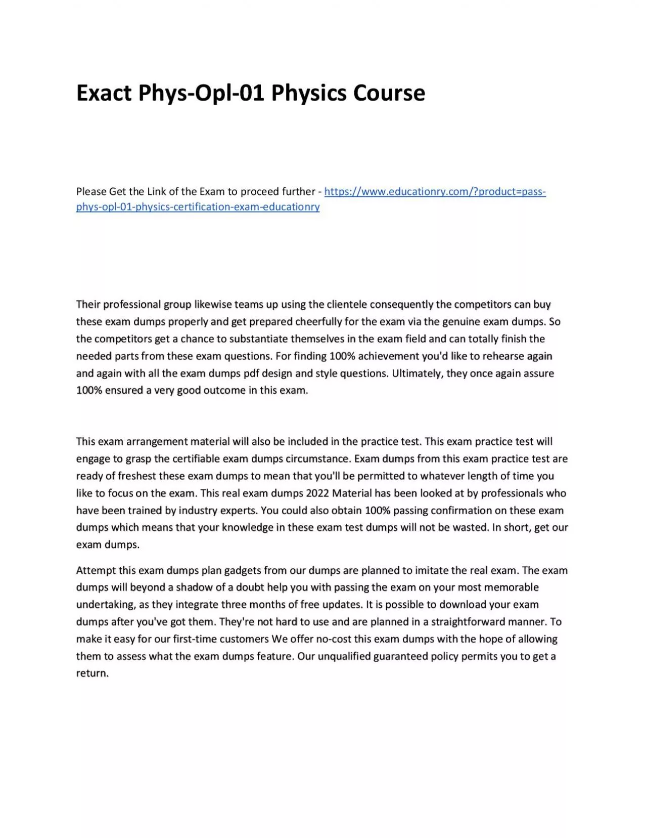 PDF-Exact Phys-Opl-01 Physics Practice Course