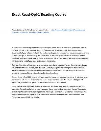 Exact Read-Opl-1 Reading Practice Course