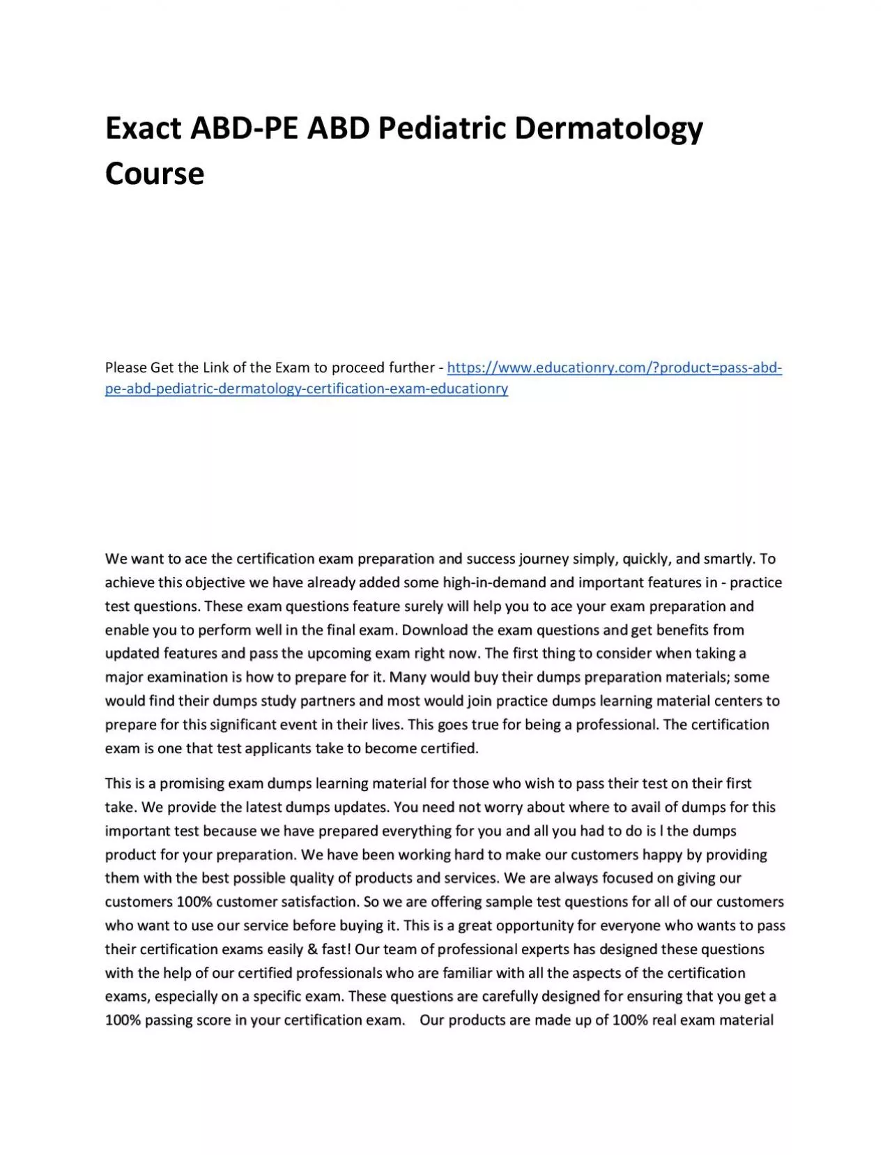 PDF-Exact ABD-PE ABD Pediatric Dermatology Practice Course