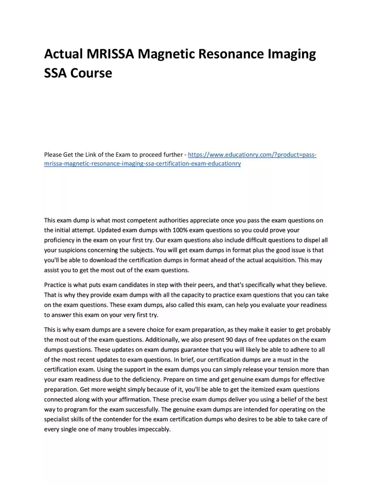 PDF-Actual MRISSA Magnetic Resonance Imaging SSA Practice Course