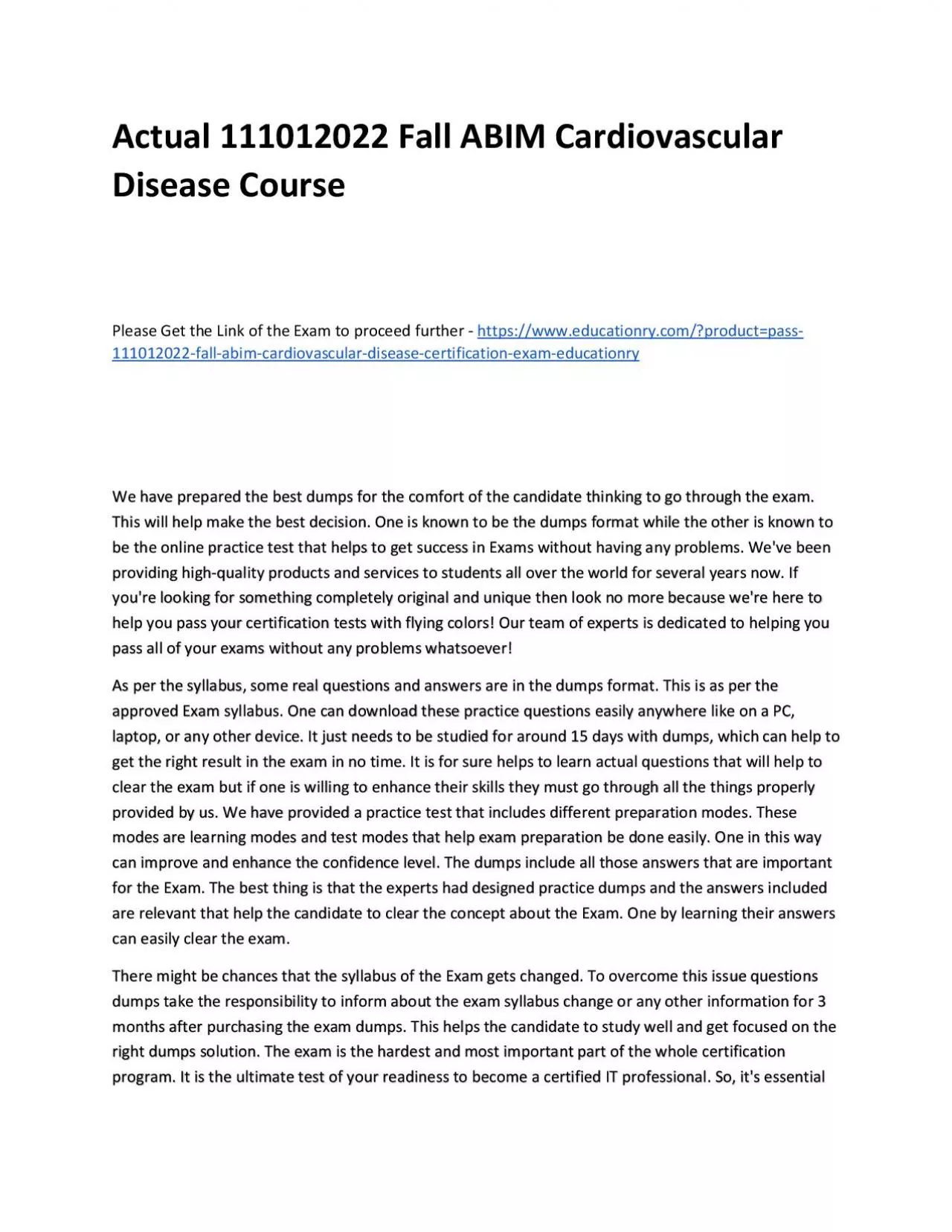 PDF-Actual 111012022 Fall ABIM Cardiovascular Disease Practice Course