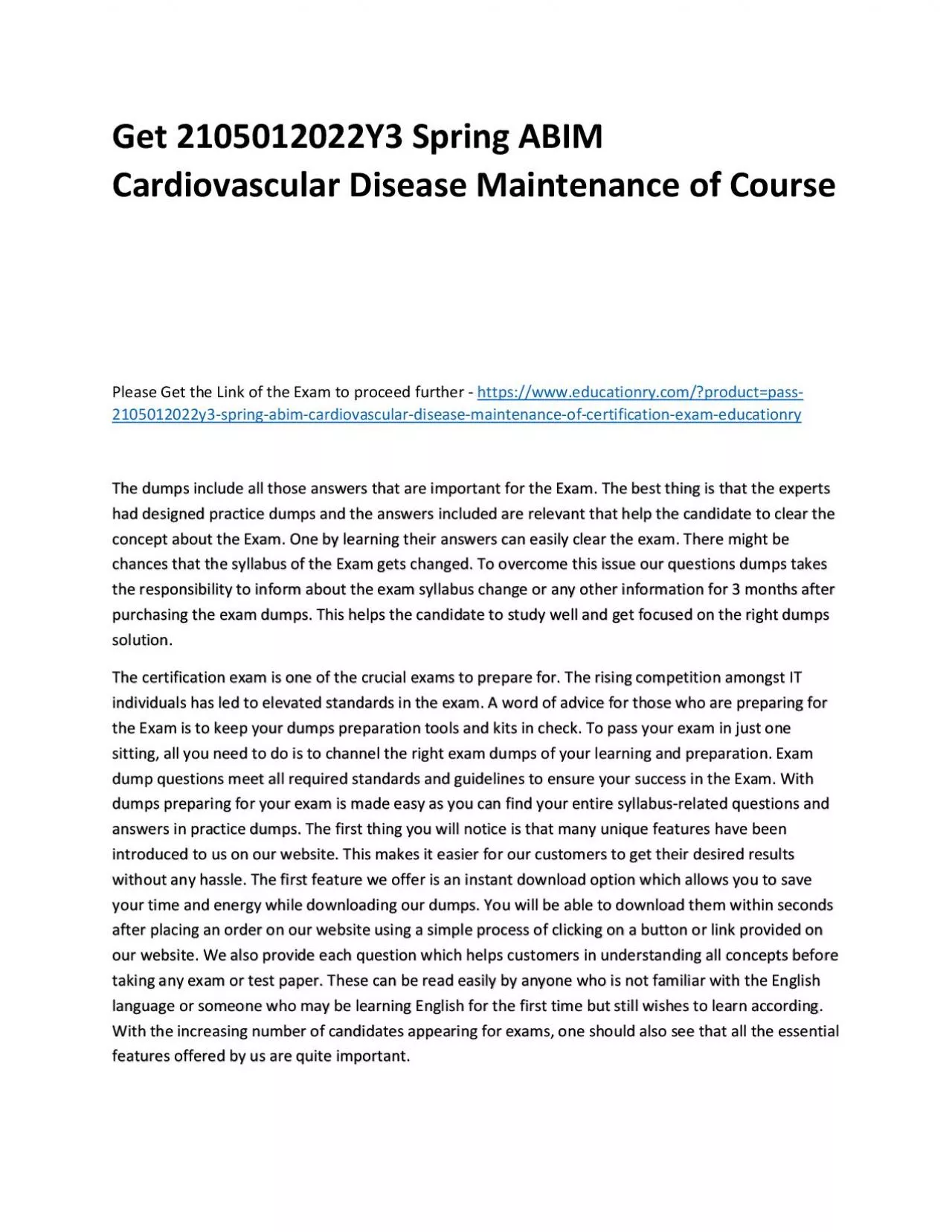 PDF-Get 2105012022Y3 Spring ABIM Cardiovascular Disease Maintenance of Practice Course