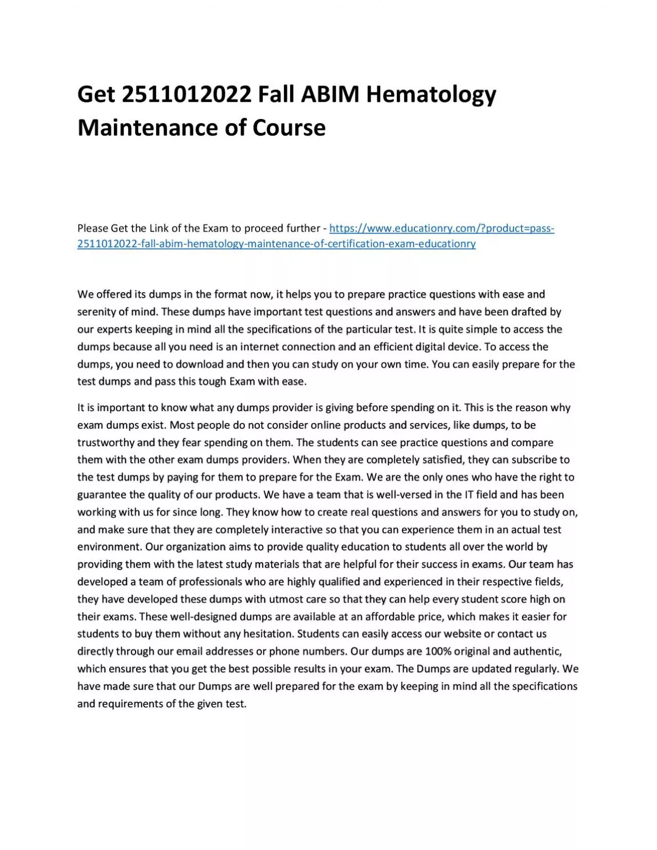 PDF-Get 2511012022 Fall ABIM Hematology Maintenance of Practice Course