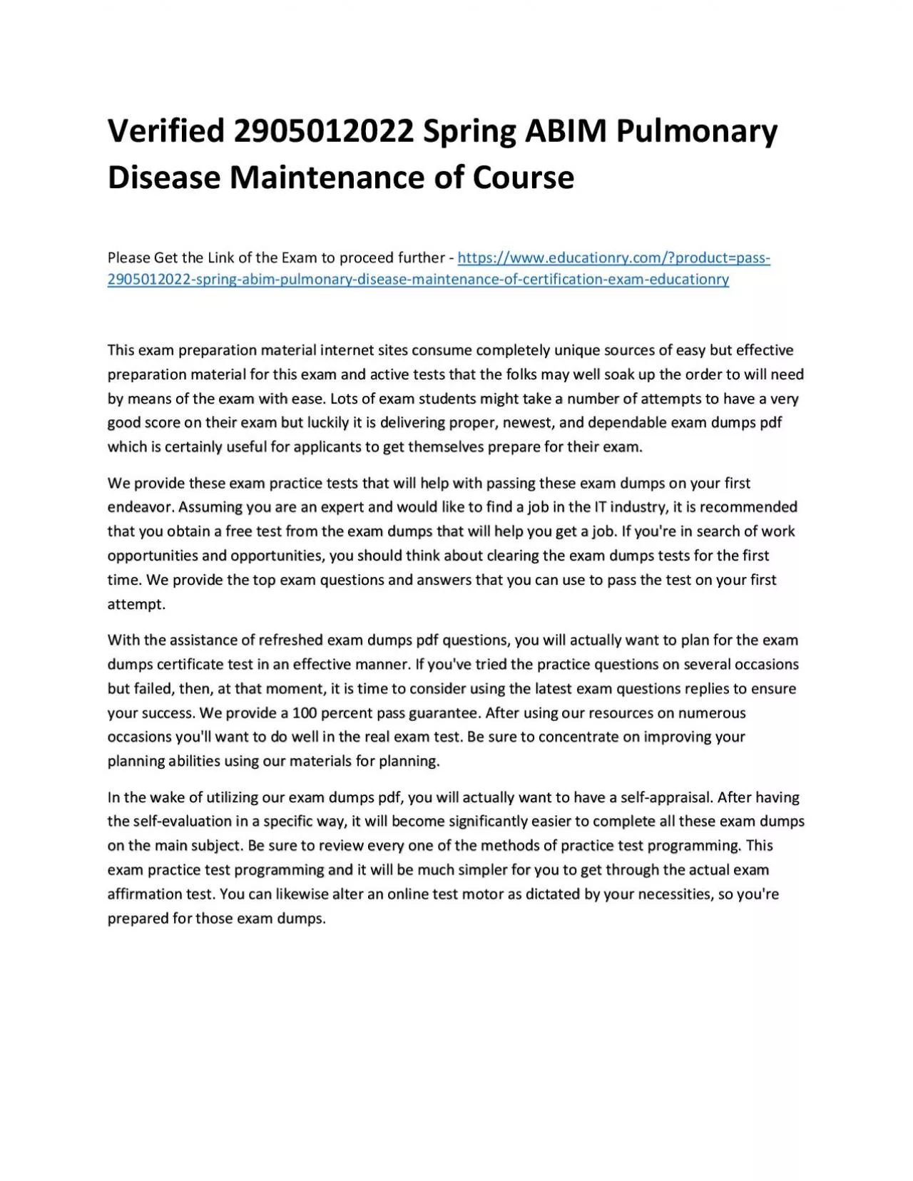 PDF-Verified 2905012022 Spring ABIM Pulmonary Disease Maintenance of Practice Course