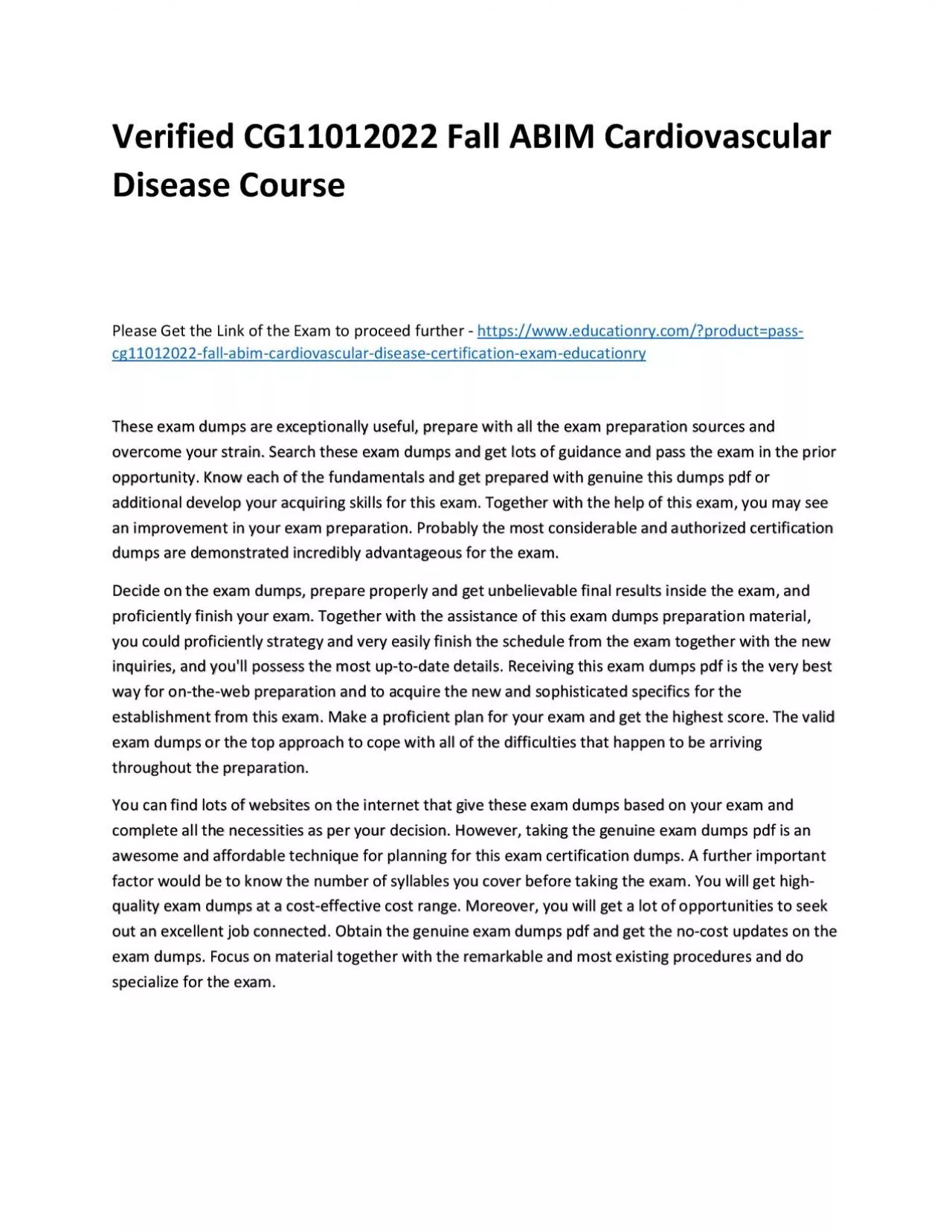 PDF-Verified CG11012022 Fall ABIM Cardiovascular Disease Practice Course