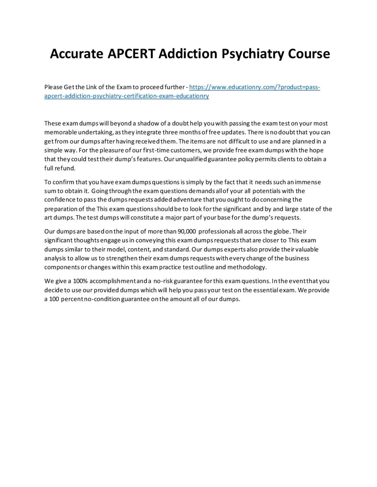 PDF-Accurate APCERT Addiction Psychiatry Practice Course