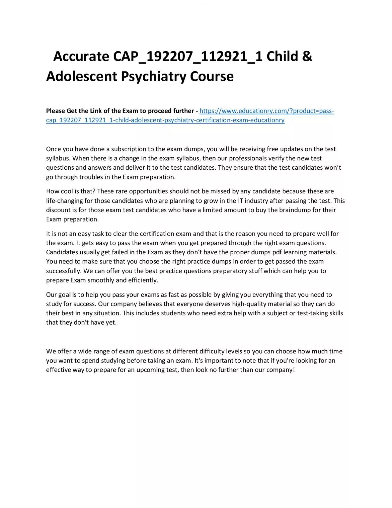 PDF-Accurate CAP_192207_112921_1 Child & Adolescent Psychiatry Practice Course