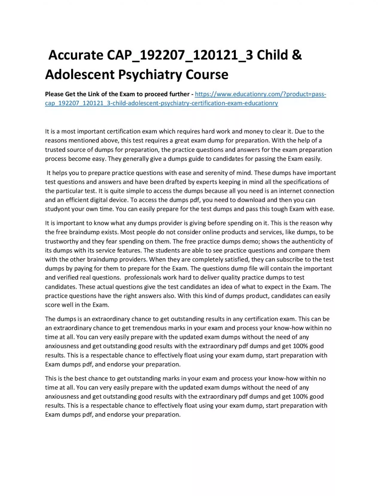 PDF-Accurate CAP_192207_120121_3 Child & Adolescent Psychiatry Practice Course