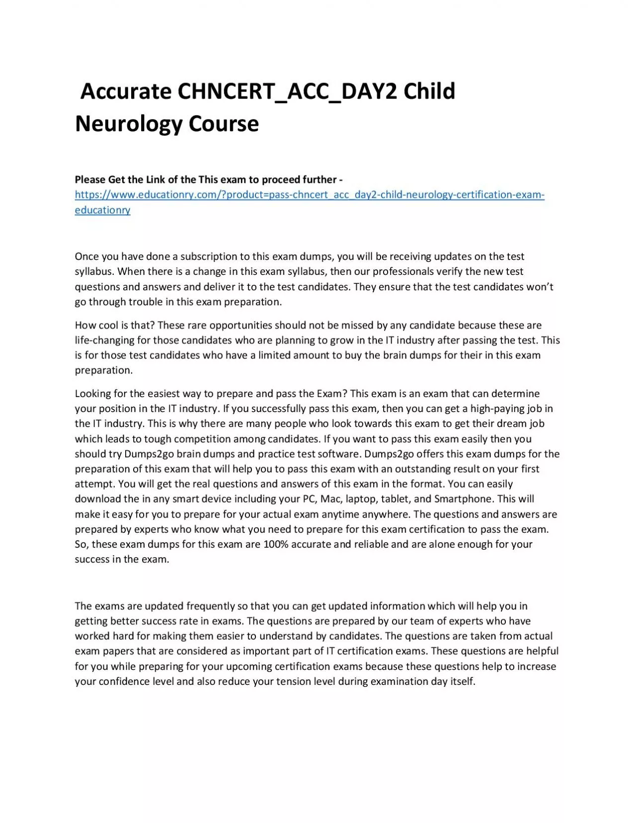 PDF-Accurate CHNCERT_ACC_DAY2 Child Neurology Practice Course