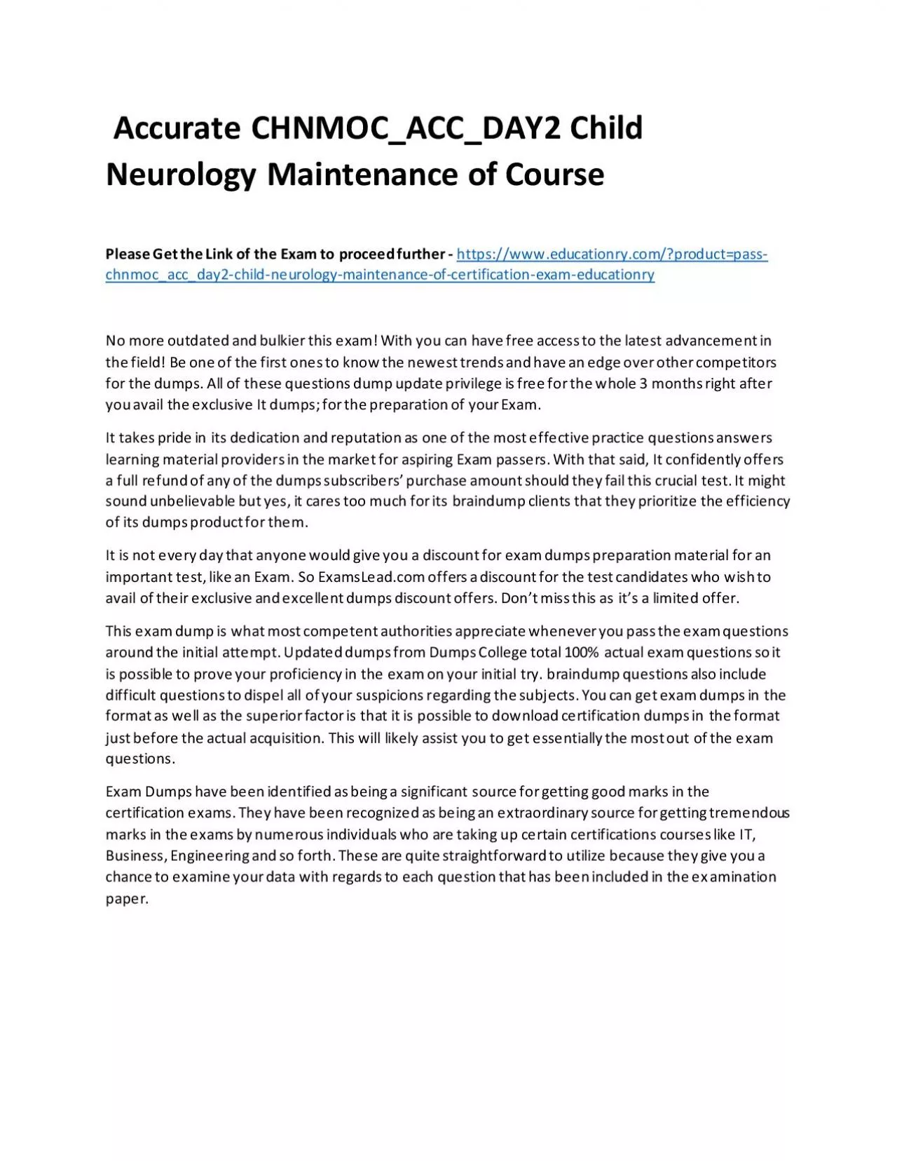 PDF-Accurate CHNMOC_ACC_DAY2 Child Neurology Maintenance of Practice Course