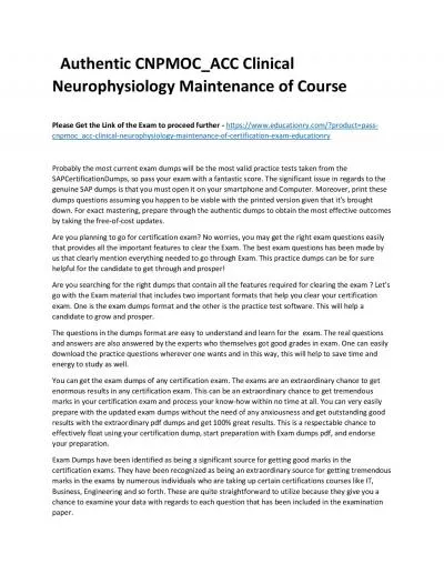 Authentic CNPMOC_ACC Clinical Neurophysiology Maintenance of Practice Course