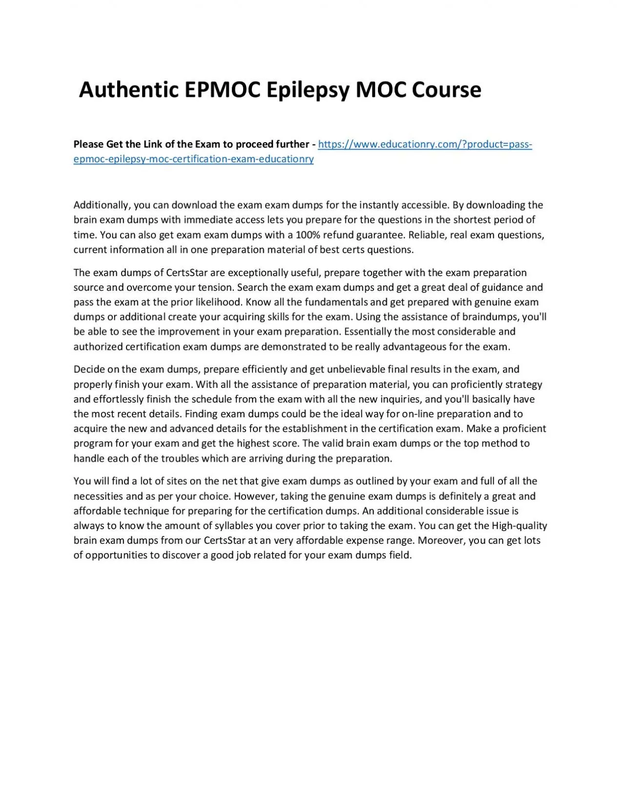 PDF-Authentic EPMOC Epilepsy MOC Practice Course