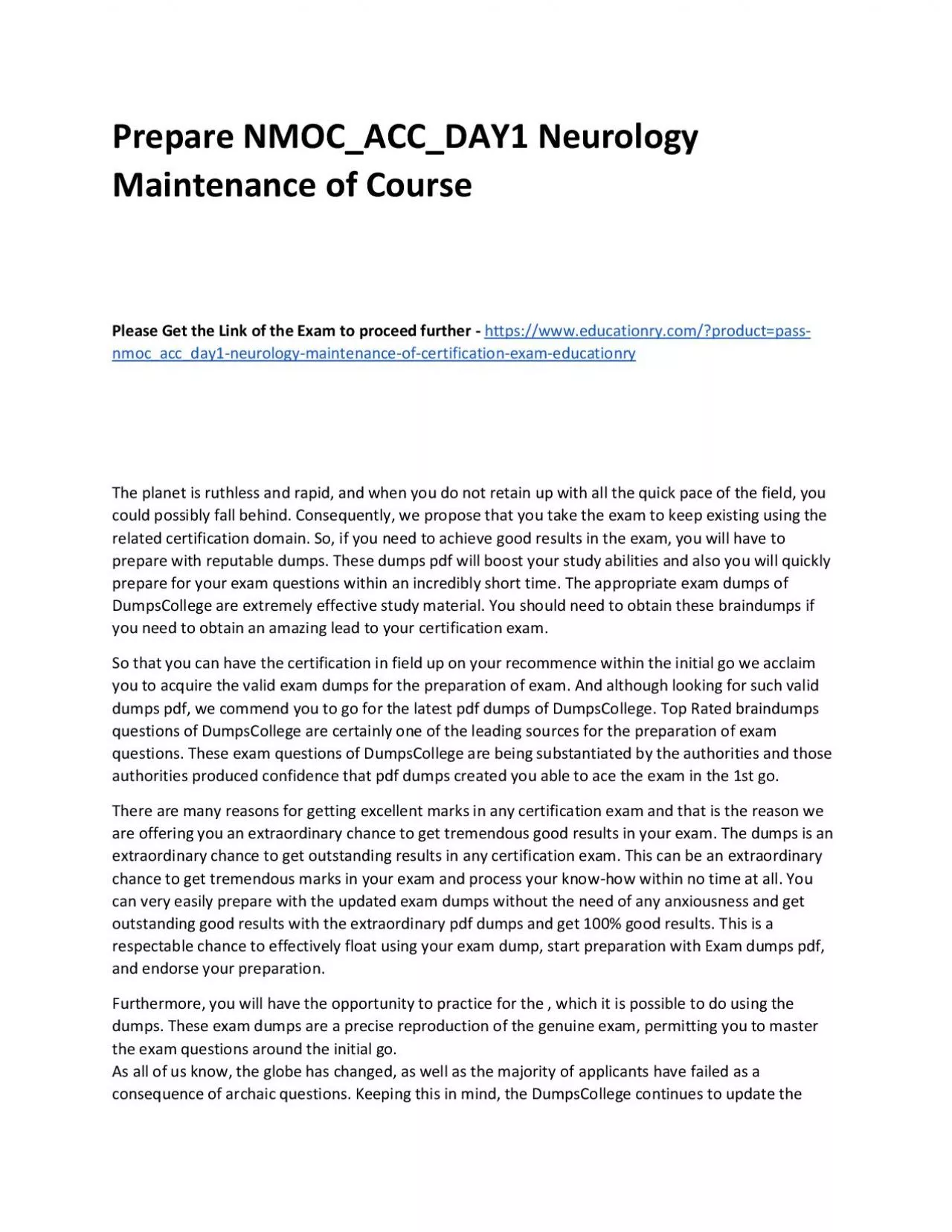 PDF-Prepare NMOC_ACC_DAY1 Neurology Maintenance of Practice Course