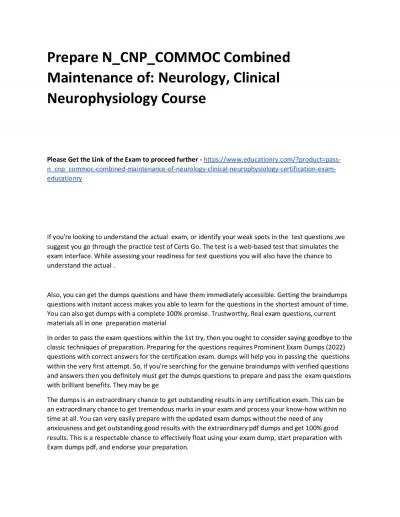 Prepare NMOC_ACC_DAY2 Neurology Maintenance of Practice Course