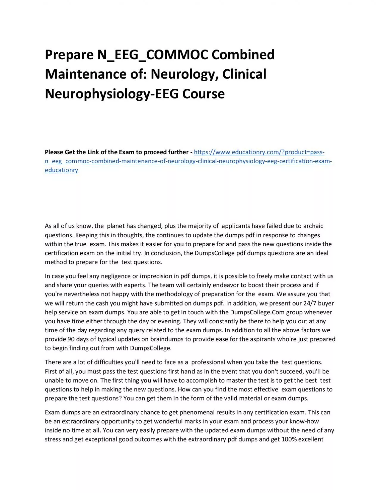 PDF-Prepare N_EEG_COMMOC Combined Maintenance of: Neurology, Clinical Neurophysiology-EEG